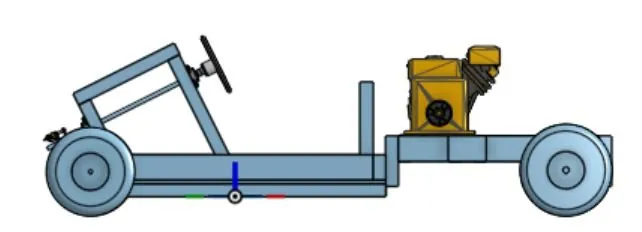 Side view of the CAD model
